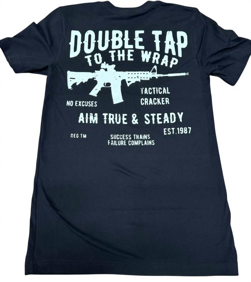 NEW SWAMP CRACKER men's tactical double tap graphic shirt in black